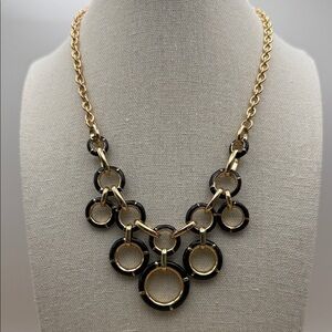 NWT Napier Gold and Black Circle Necklace